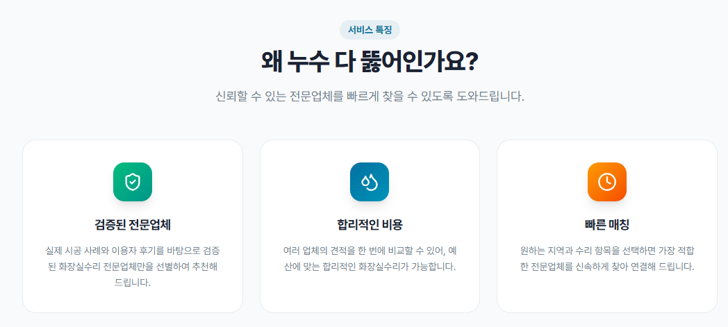 누수 다 뚫어 서비스를 소개하는 배관 수리 및 누수 탐지 작업 장면을 담은 썸네일 이미지